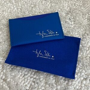 Blue Leather Card Holder by Tyler Ellis